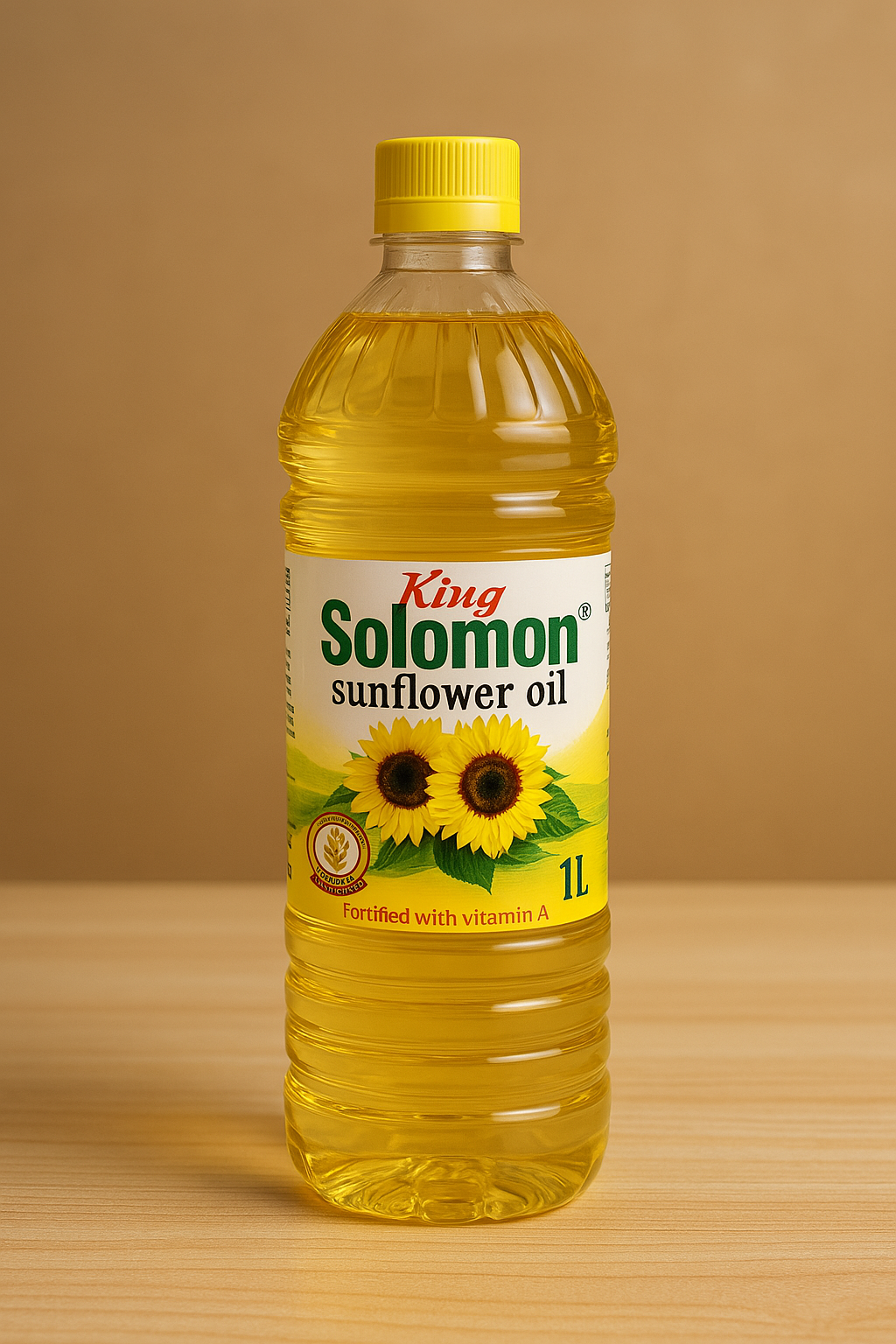 King Solomon Sunflower Oil Bottle with Crown